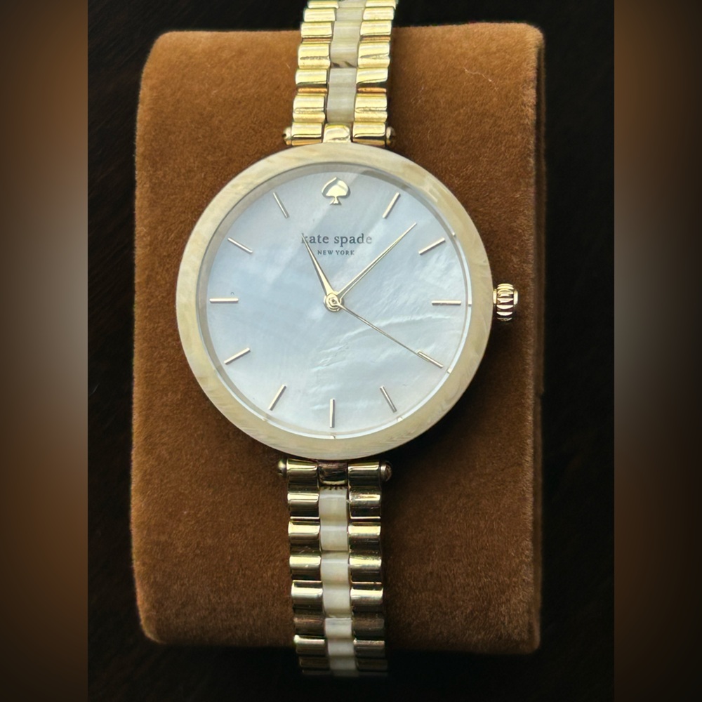 Kate Spade Mother of Pearl Two Tone Holland Watch